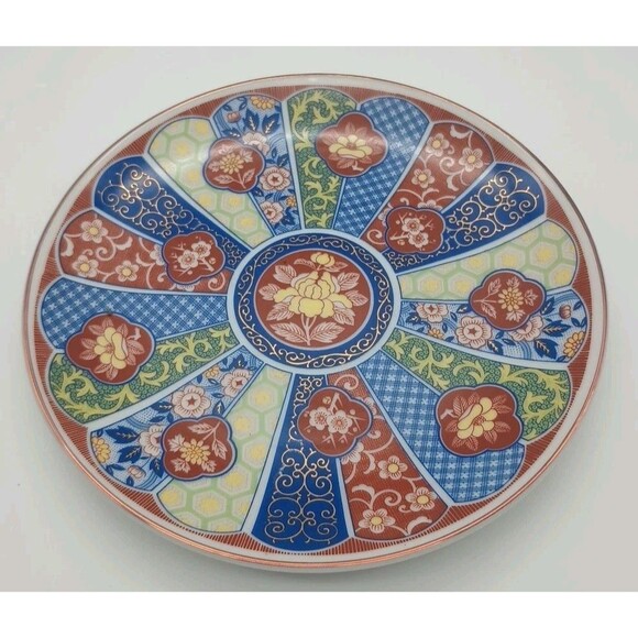 Beautiful Vintage IMARI WARE Japan Plate 6.25” Diameter Floral Cobalt Red Gold - Picture 1 of 6